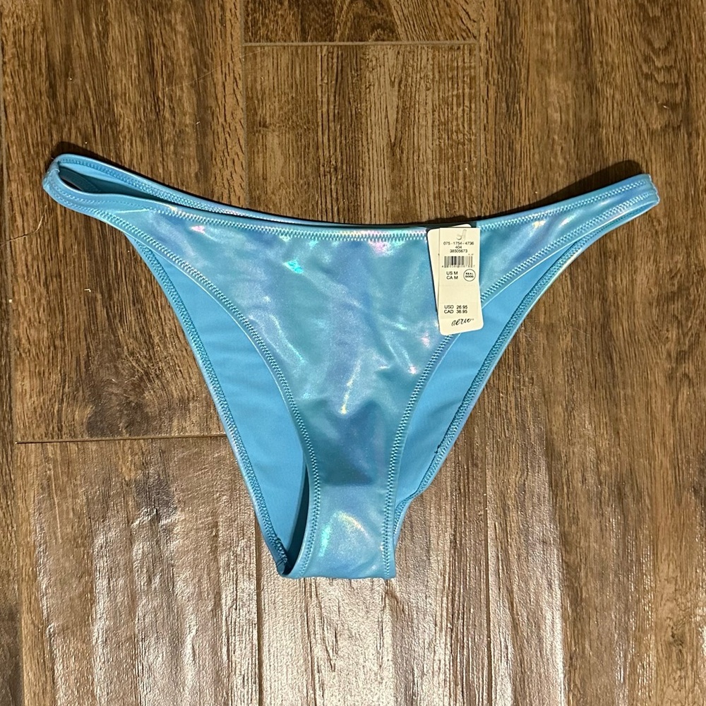 ❌SOLD NWT Aerie Metallic Low Rise Cheeky Bikini Bottoms